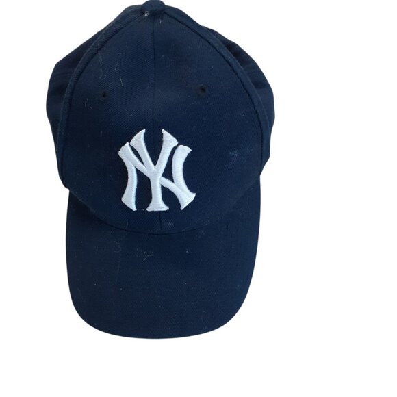 Logo Athletic Yankees Baseball Cap Embroidered One Size Blue - Picture 1 of 5